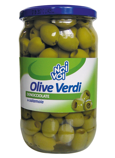 Olive verdi denocciolate in salamoia 545 g /580 ml
