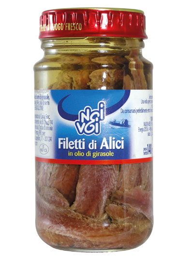 Filetti di Alici in olio di girasole 140 g