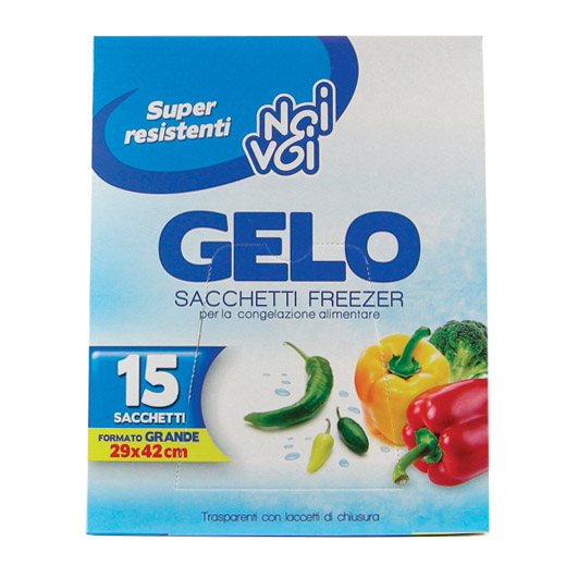 Gelo 15 sacchetti freezer f.to Grande