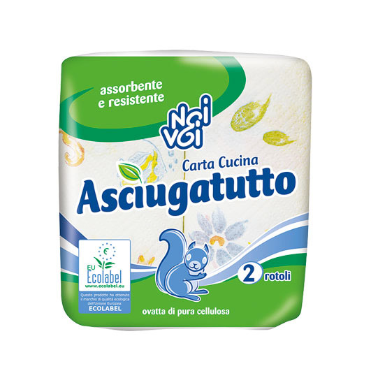 Ecolabel Carta Cucina Asciugatutto 2 rotoli