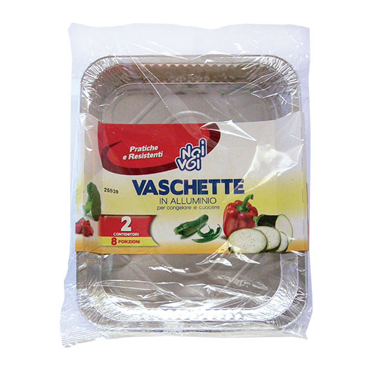 2 Vaschette alluminio 8 porzioni