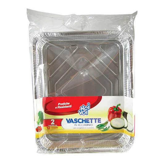 2 Vaschette alluminio 12 porzioni