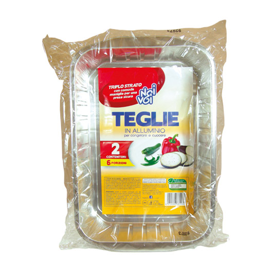 2 Teglie in alluminio 6 porz.