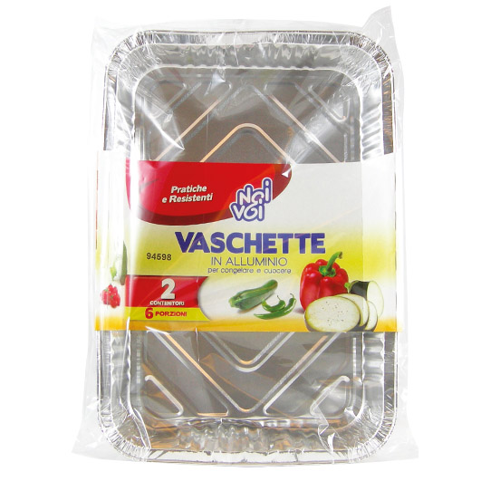 2 Vaschette in alluminio 6 porz.
