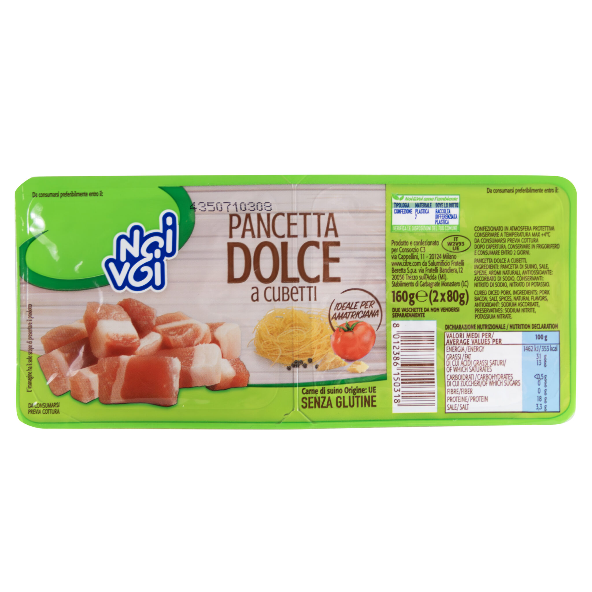 Pancetta Dolce a cubetti 160 g