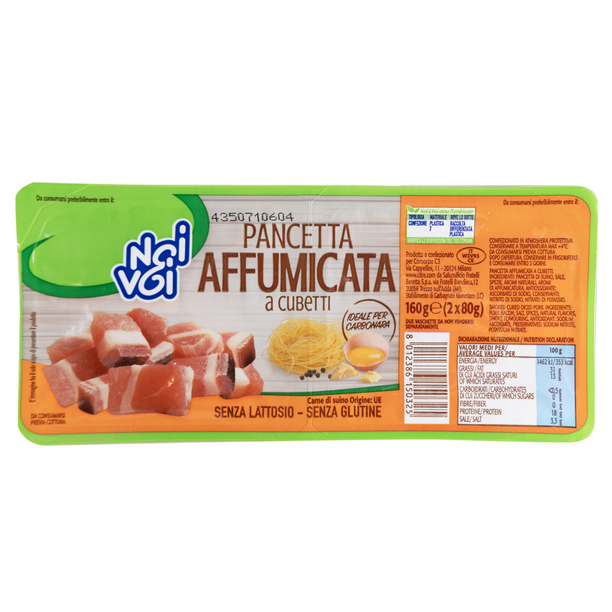 Pancetta Affumicata a cubetti 160 g