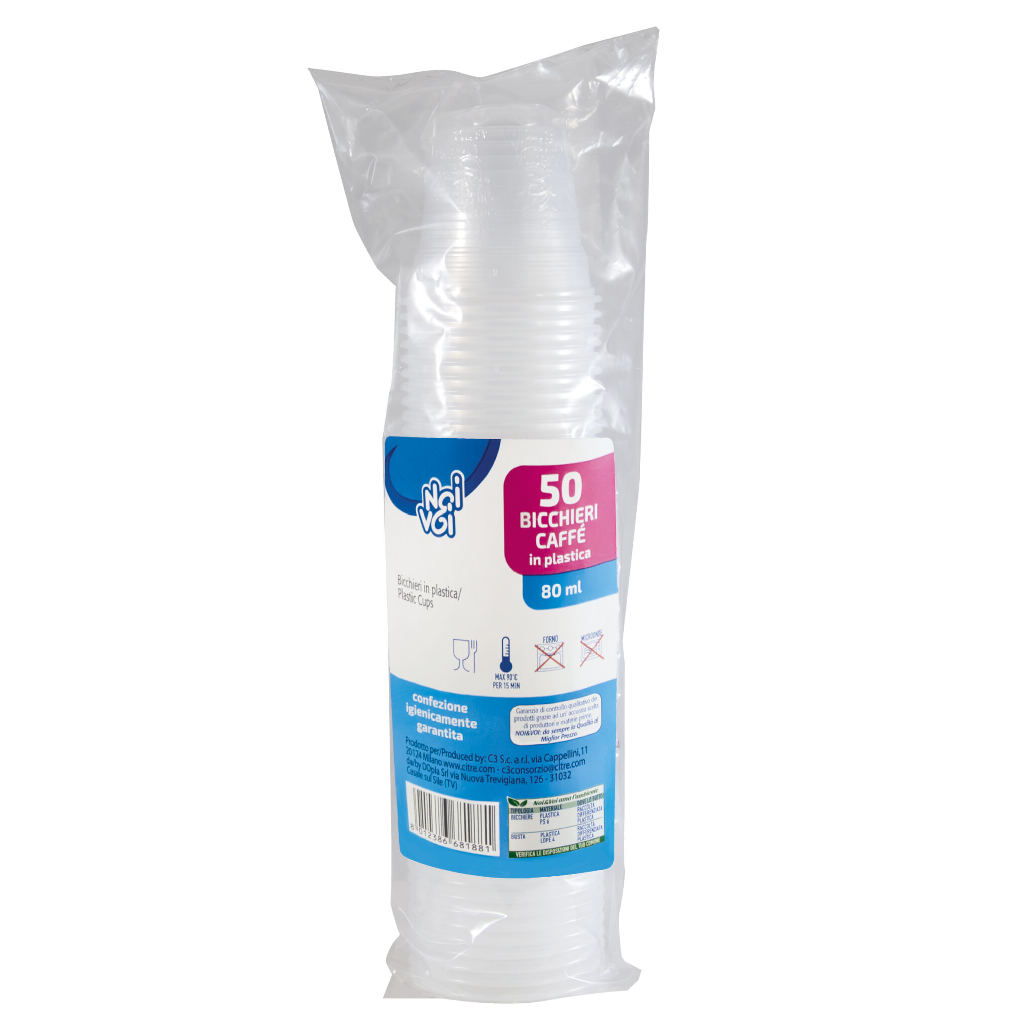 50 Bicchieri Caffè 80ml