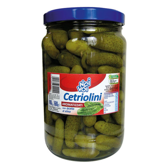 Cetriolini aromatizzati con aceto di vino 1600 g