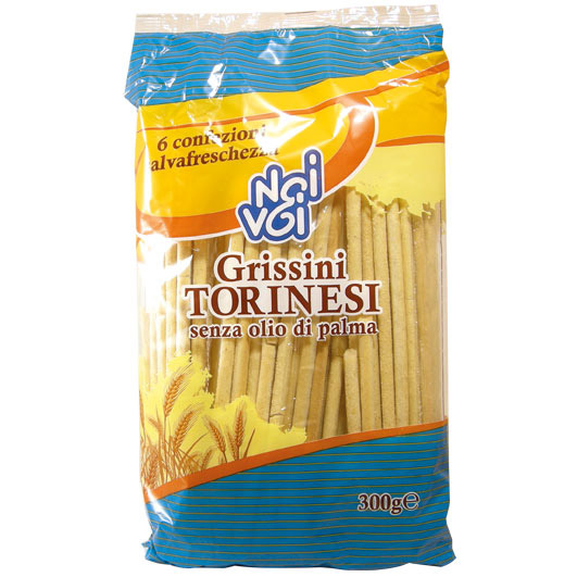 Grissini Torinesi senza olio di palma 300 g